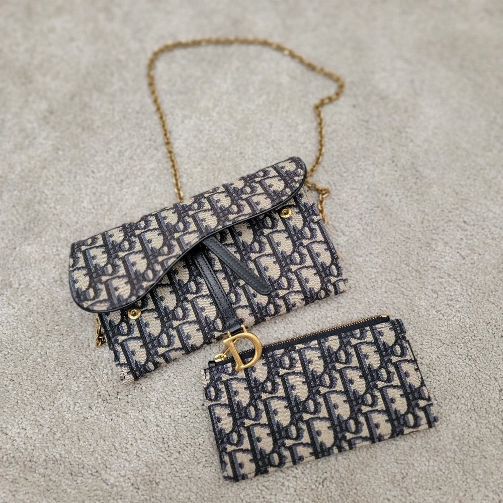 Dior long saddle wallet on chain - Picture 2 of 5